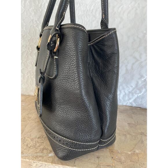 Vtg Dooney and Bourke black pebble AWL  medium tote, shoulder bag - Picture 6 of 10
